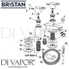 Bristan Capri Bath Shower Mixer 8 Litre Flow Limit Spares